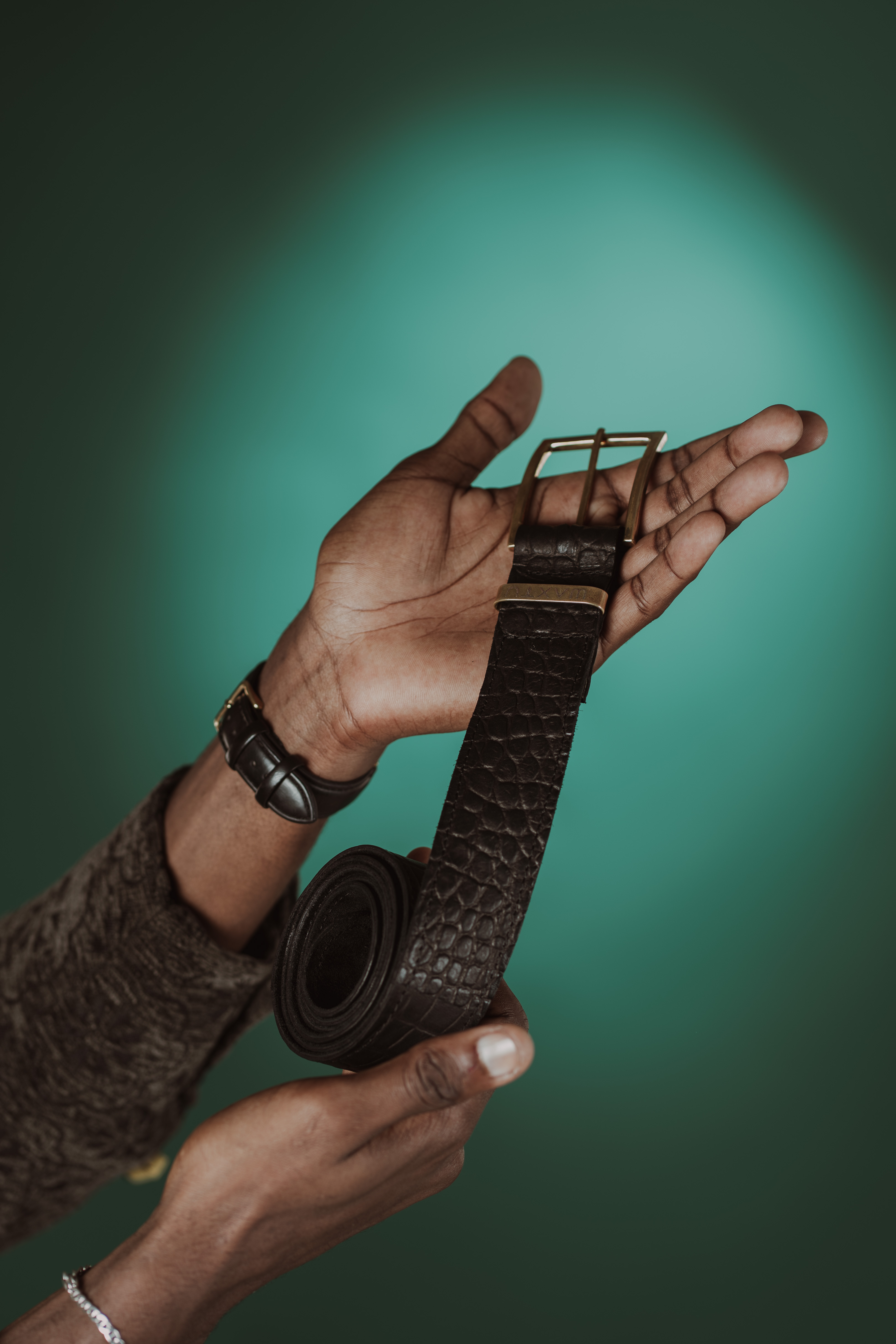 Ceinture cuir noir 